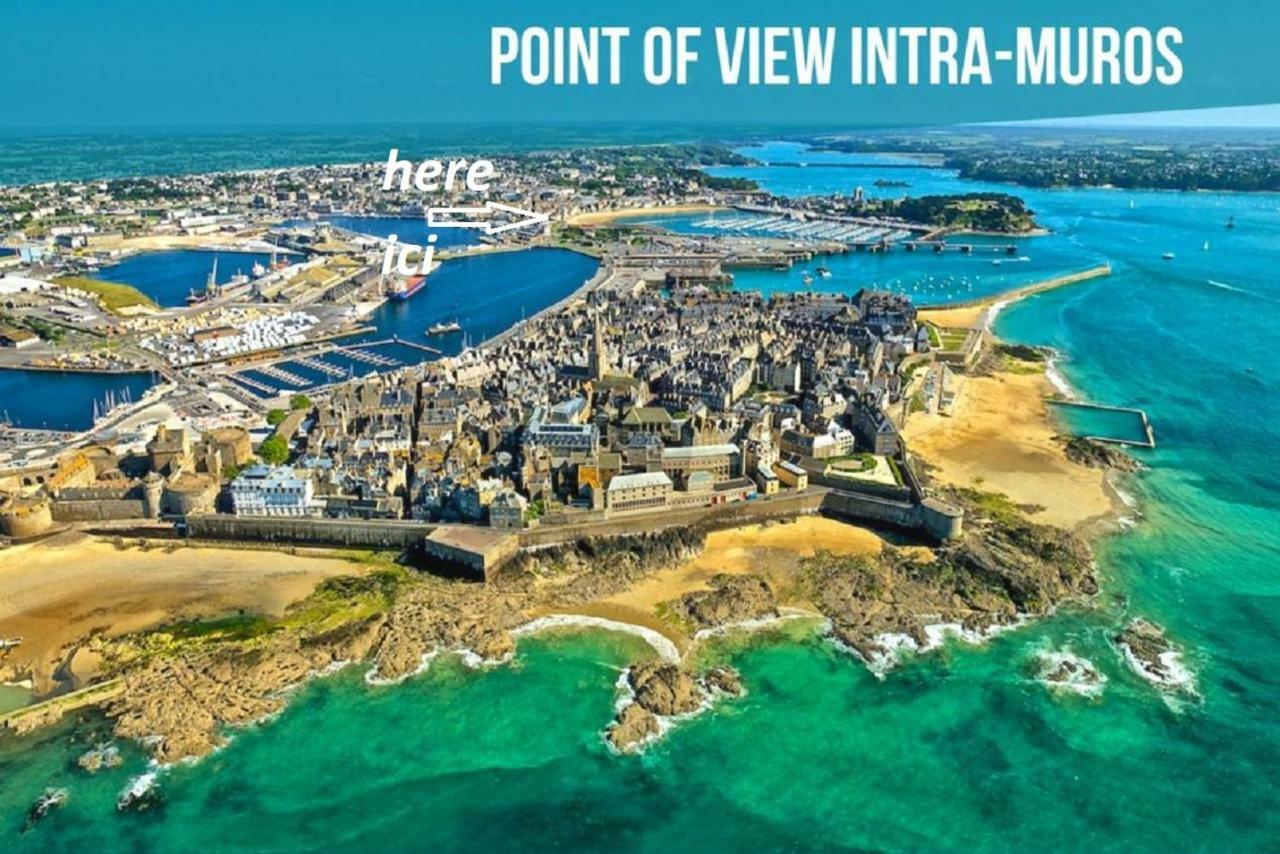 Appartement Saint Malo Vue Sur Mer Et Sur Intra Muros, Ferry, Plage Et Commerces A 50 M Exterior foto